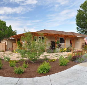 Flagstone Courtyard Garden
